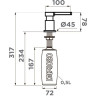 Дозатор для моющего средства OMOIKIRI OM-04-C латунь/хром 4995049