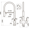 Смеситель OMOIKIRI KANTO-AZ латунь/Azur blue 4994425